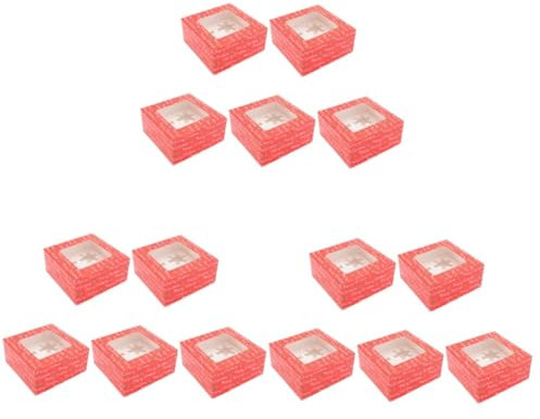 Ciieeo 5sets Christmas Cake Box Separated Cake Box for Cupcakes Food Packing for Dessert Storage and Packaging