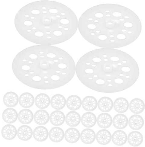 CLISPEED 300 Pièces Rondelles Polypropylène pour Fixation de Panneaux Isolants Lot de Rondelles Plates pour Vis Clous pour Projets Isolation Bâtiment