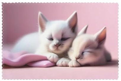 Poezjzw Set di 6 tovagliette con motivo di gattini che dormono 2 pezzi, 30,5 x 45,7 cm, per feste, cucina, sala da pranzo