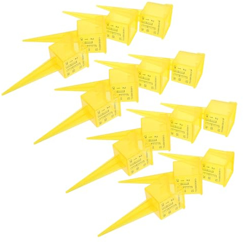 UPKOCH 15pezzi Pluviometro Manuale Per Esterni Misuratore Di Pioggia in Plastica Per Prato Indicatore Acqua Per Irrigatori Da Giardino Resistente Ai Raggi Uv Intemperie