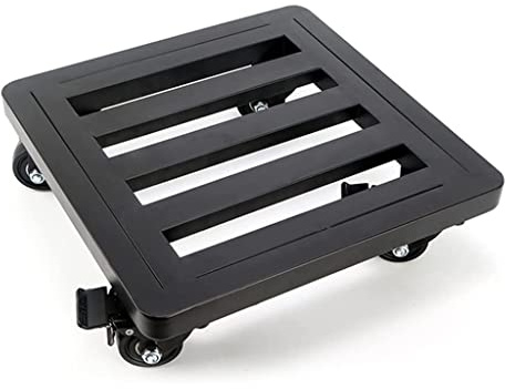 Carrello per piante resistente con ruote, grande carrello da giardino in ferro, vassoio quadrato per spostare vasi da fiori, carrello per pallet per una facile mobilità all'aperto