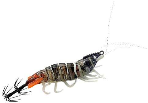 Señuelo para Calamar,8.0 cm Cebo Pulpo Hundimiento Lento | Señuelos Fosforescentes con Diseño Realista De Camarón para Pesca En Alta Mar - para Pesca Al Trolling En Agua Dulce Y Salada