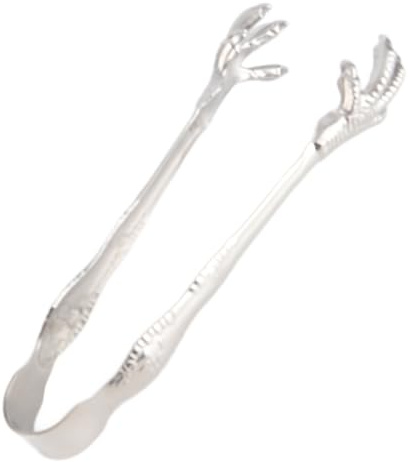 Riuulity Pinces de Service de Style Griffe D', Pinces à Glace Antidérapantes en Acier Inoxydable pour Outils de Bar de Bar à Domicile