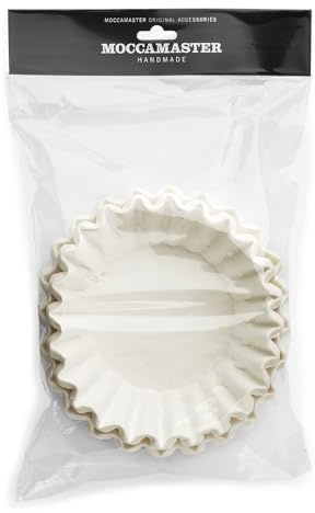 Technivorm 85025 Moccamaster White Paper Filters, Flat Bottom, 100 Count