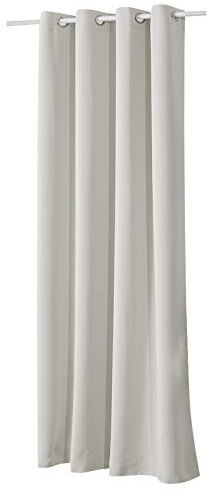 WOLTU Gardinen mit Ösen, Verdunklungsvorhang für Wohnzimmer Schlafzimmer, Blickdicht, gegen Kälte und Hitze, 250g/m² Dicke, 135 x 225 cm, Creme