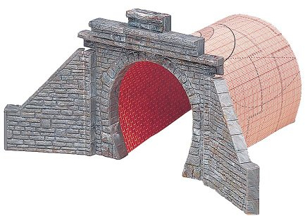 FALLER 120558 - Tunnelportal für Dampflok, 1-gleisig, Grau