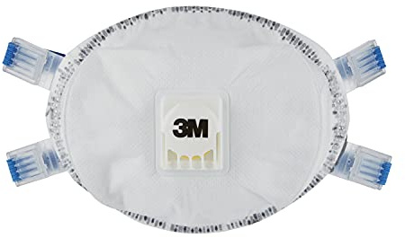 3M 8825 + handslipning andningsskydd FFP2, Valved, 5/PK
