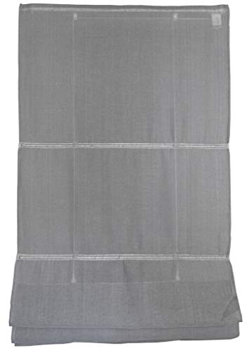 Raffrollo mit Leinenoptik Stoffrollo 80x170cm grau Vorhang Aluprofil Klett