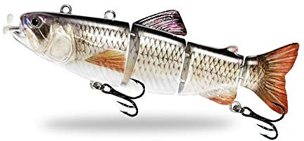 ods lure Robotic Schwimmköder USB wiederaufladbar Fischköder mit LED Licht Elektrischer Angelköder mit 4 Gelenke