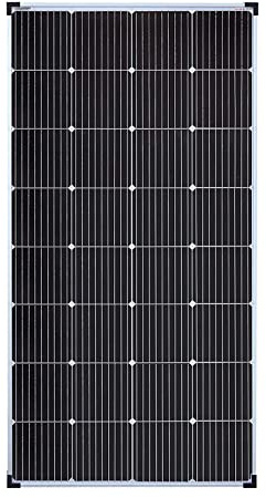 Enjoy Solar PERC Mono 190W 12V panneau solaire panneau solaire photovoltaïque, 166mm*166mm cellule solaire monocristalline avec 9 busbars, idéal pour camping-car, abri de jardin, bateau