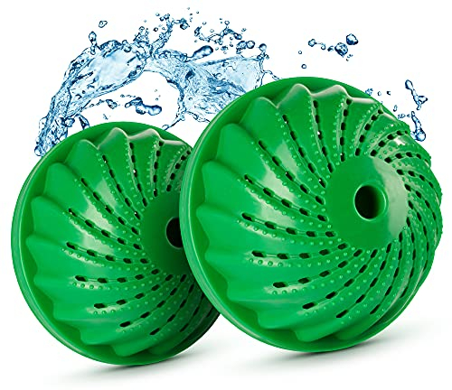 Waschklar® Boule de lavage machine a laver - Kit de 2 |ecologique pour un linge propre & pur | boule lessive les gargouille