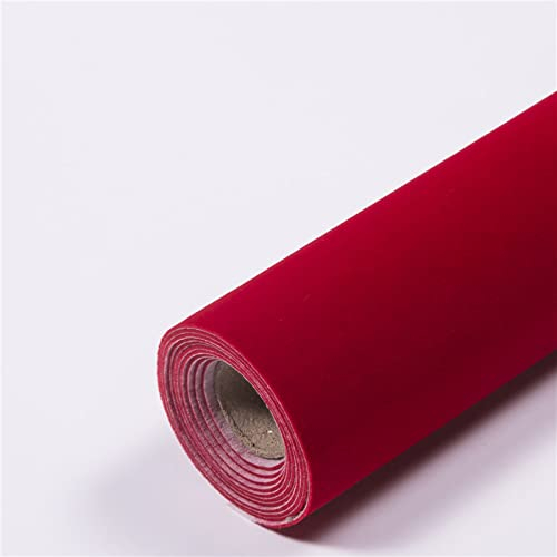 XiaoLong 148 cm Breit Bastelfilz Selbstklebend Kinder Vliesstoff Stoff Filzplatten zum Filzuntersetzer Basteln Nähen DIY Patchwork Verkauft von 1m(Size:1.48 * 8m,Color:rot)