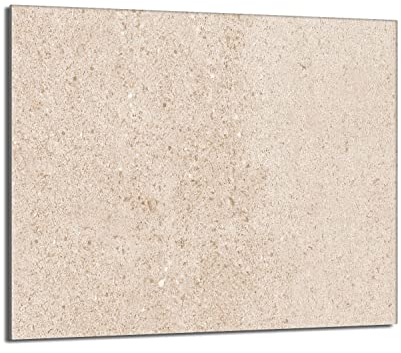 DarHaus Plaque de recouvrement, 60 x 52 cm, en verre, pour cuisinières électrique, à induction, convient comme décoration, protection anti-éclaboussures ou planche à découper, Ardoise Beige