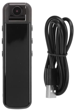 Telecamera per il Corpo WiFi, Videoregistratore per Mini Videocamera HD 1080P con Interfaccia a Infrarossi di Tipo C, Pulsante Grande per la Registrazione, Videocamera per Corpo