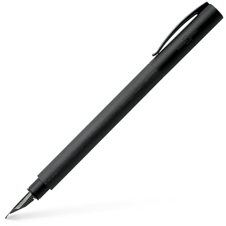 Faber-Castell 147150 - Füller Ambition All Black, Federbreite M, schwarz