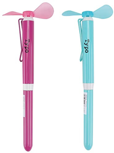 MAGICLULU 2pcs Mini Fan Pen Portable Rechargeable Fan Ballpoint Pen Handheld Design for Students Office