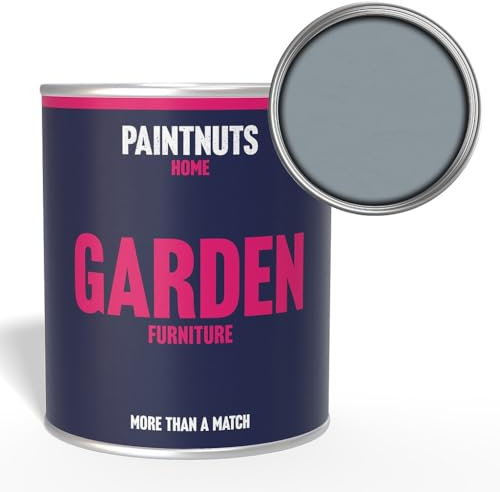 Paintnuts Garden Furniture Paint - RAL-7001 - SILVER GREY Satin 250ml Tin