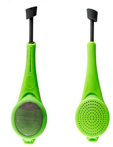 2 X Silicone Tea Infuser, Fine Mesh Loose Leaf Tea Strainer Tea Filter Steeper with Long Handle & Press Control