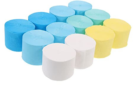 Abaodam 12rollen Krepppapier Dekoration Für Partys Bunte Luftschlangen Für Hochzeiten Geburtstagsfeiern Und Feste Vielseitig Einsetzbar Für -bastelprojekte Einfache Handhabung Und