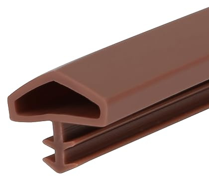 Türdichtung, 5m/10m/30m 12mm Zimmertürdichtung, TPE Gummidichtung Dichtband Zarge, Türanschlagdichtung, Zargendichtung für Türen, Fenste (Braun, 5M)