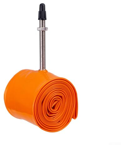Fahrradschlauch, 1 Packung 27,5/29 x 1,9-2,3 Ersatzschläuche für Felgenbremse und Scheibenbremsradsätze, Orange, TPU & Kupfer (29 x 1,9-2,3 45 mm)