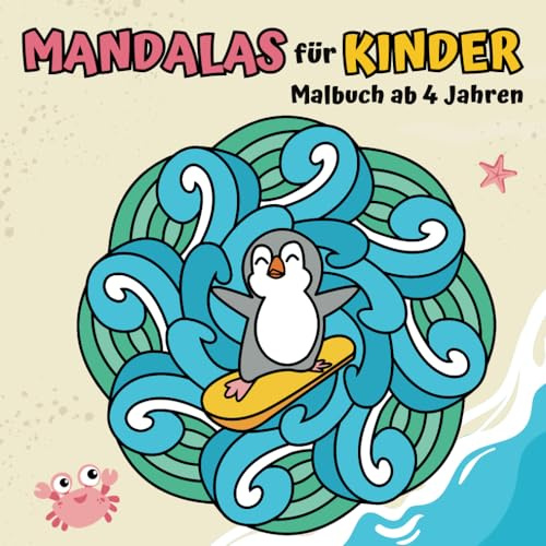 Mandala Malbuch für Kinder ab 4 Jahren: Stark konturierte Mandalas mit Tieren, Gegenständen und anderen einfachen Motiven – ein tolles Geschenk für die Kleinsten