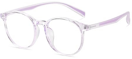 yegitaog Blaulichtfilter Brille Für Kinder, Modisch, TR90, Runder Rahmen, Verhindert Ermüdung Der Augen, Anti-UV-Computerbrille,C