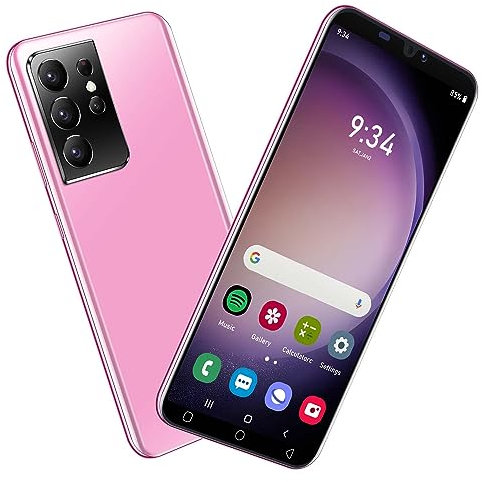 VwWv Telefoni Cellulari Economici, Smartphone Dual SIM 3G/2G da 5,0 Pollici, Quad Core, 16GB ROM, Android 9.0, Doppia Fotocamera, GPS/Wifi/Bluetooth/Face Unlock (V21Ultra-Pink)