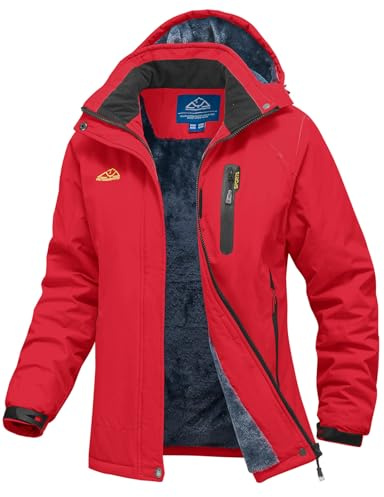 YSENTO Damen Winterjacke Wasserdicht Skijacke Softshelljacke Warm Gefüttert Winddicht Outdoor Snowboardjacke