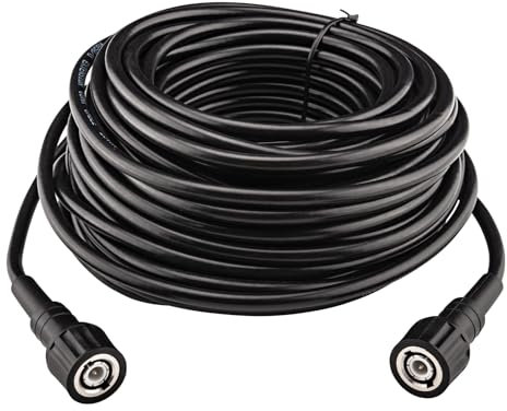 urcianow 15Metre BNC Male to BNC Male RG58Upgraded Coaxial Cable 50ohm BNC Extension Cable Jumper Low Loss CB Radio Coax Cable For Wireless Communication System/Testing Equipment/Antenna