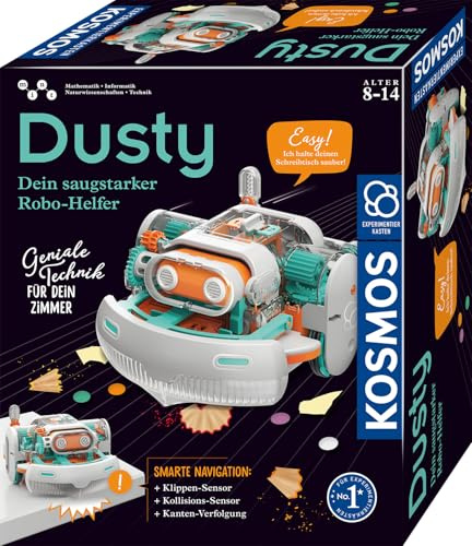 KOSMOS Dusty - Dein saugstarker Robo-Helfer | Staubsaugerroboter für Kinder, Experimentierkasten ab 8 Jahre