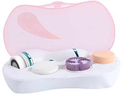 DEARMAMY Spazzola Elettrica Per Pulizia Induttore Per Massaggio Detergente Velocità Testine Intercambiabili Apparecchio Multifunzionale