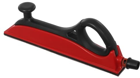Lijadora manual profesional con papel de lija, juego de papel de lija, lijadora, multilijadora, ideal para barniz/pintura/espátula/madera/metal (tres colores a elegir) (negro y rojo)