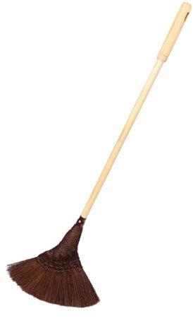 NIYANGLE Heavy Duty Handcrafted Palm Broom for Indoor and Outdoor Cleaning Floor Sweeper for Pet Hair Garden Garage and Home Use Static Design Reduces Hair Adhesion Easy Storage