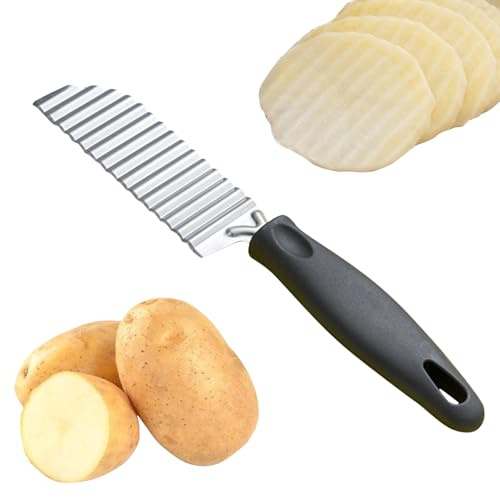 Trancheuse de Pommes de Terre - Coupe-Légumes Ondulé | Ustensile de Cuisine Maniable Pour Concombres Carottes et Coupe de Légumes Maison