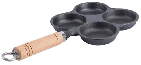 LOEFLIFA Non-Stick Omelette Pan with Anti-scalding Handle Egg Cooker for Gas and Induction Stoves Clean Breakfast Skillet for Pancakes and Burgers Black