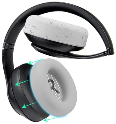 SOULWIT Silicone Copri Cuscinetti per Beats Studio 2/3/Pro Wired/Wireless OVER-EAR Cuffie, Protettivo, Resistente al Sudore, Lavabile, Durevole Cuscinetti Auricolari Protettore - Pietra Sabbia
