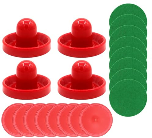 Milisten Kit de Palets de Hockey sur Air et Pousseurs de Rechange pour Table de Hockey Balles en Plastique pour Usage Récréatif
