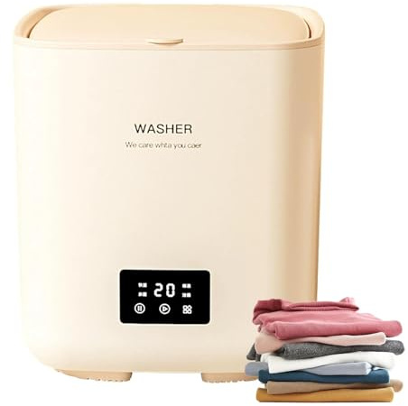 Portable Washing Machine, 7L Mini Washer Machine, Small Smart Laundry Machine with 4 Cleaning Modes for Baby Clothes, Underwear, Camping, RV