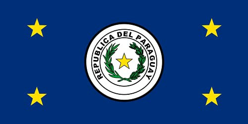 magFlags Bandera Large President of Paraguay | Coat of arms of Paraguay Extracted from Image Flag of Paraguay | bandera horizontal | 1.35m² | 80x160cm