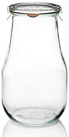 Weck Tulipanes de Borde Redondo Tarro, Vidrio, Transparente, 2700 ml