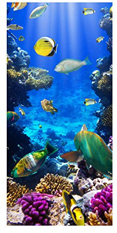 Magnettafel Underwater Dreams Memoboard Design Hoch Metall Magnet Pinnwand Motiv Wand Stahl Küche Büro, Größe HxB: 78cm x 37cm