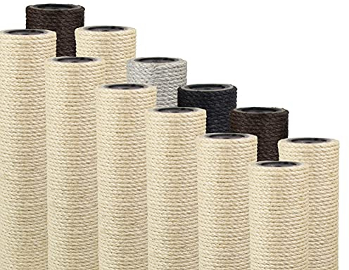 Kratzbaumland 9 cm Sisalstamm, Ersatzstamm für Kratzbaum: Länge: 10 cm/Gewinde: 8 mm (M8), Farbe des Sisalseils: Natur