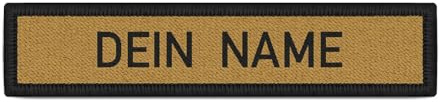 Namenschild Patch sand-braun Namen Uniform individuell personalisiert #24125
