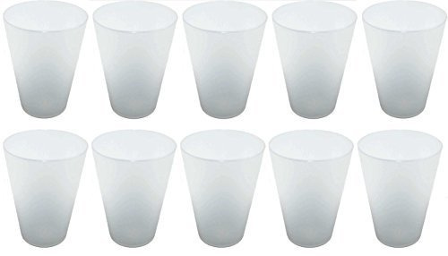 S&S-Shop 45 Plastik Trinkbecher 0,4 l - transparent - Mehrwegtrinkbecher/Partybecher/Becher