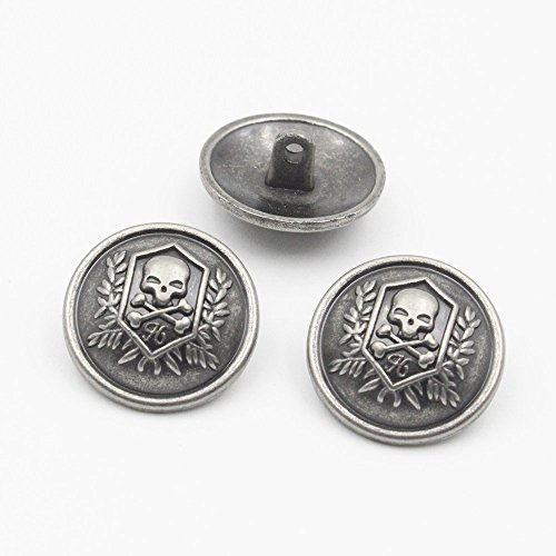 Botones de Ropa de 10Pcs - Botones de Costura de Metal Botón de Forma Redonda para Chaqueta, Trajes, Abrigo deportivo, Uniforme, Chaqueta (20mm)