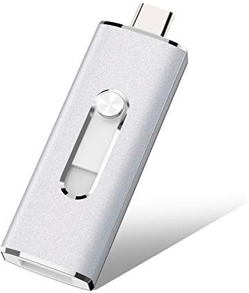 RAOYI Clé USB C 64 Go, 2-en-1 Clé USB C 3.0(Gén 3.1) OTG Flash Drive Clef USB Type C 64Go pour Windows Mac OS PC/Chromebook Pixel/Huawei Matebook (Argent)