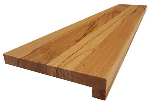 Holz-Projekt-Summer Fensterbank KERNBUCHE Massivholz Treppenstufe Fensterbrett Renovierungsstufe Trittstufe Maßanfertigung (30 x 130cm, Oberfläche unbehandelt)
