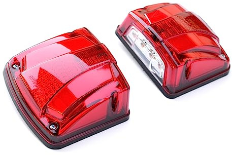 JL Luz LED de 24 V, 1 luz blanca de doble función, luz de matrícula y luz de posición roja para chasis de remolque de camión