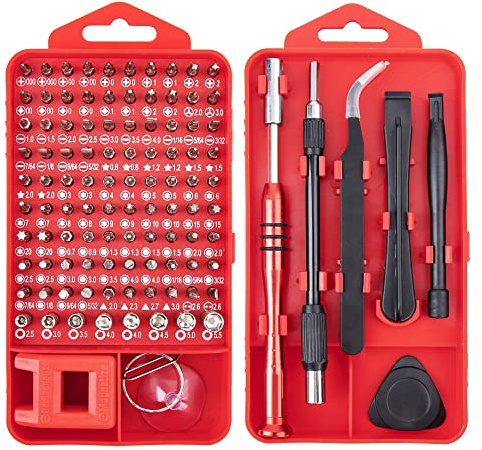 Hi-Spec 108pc Precision Screwdriver Bits & Pry Bar Tool Kit – Essential Set for Electronics, Mobile Phones, Drones, Gadgets & Device Repair, DIY Projects & Maintenance